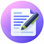 PDF to text converter icon showing extraction of text from a PDF document.