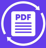 PDF word counter tool icon showing counting numbers on a PDF document.
