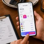 split bill tip calculator showing per person cost and tip percentage