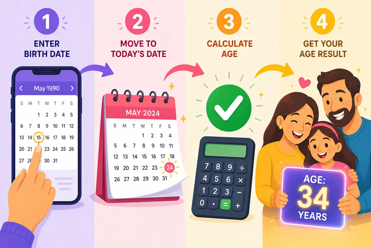 four easy steps to calculate chronological age using free online age calculator illustrated guide