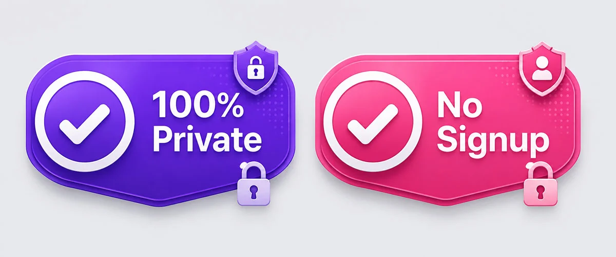 Watermark images free tool with 100% private processing and no signup required