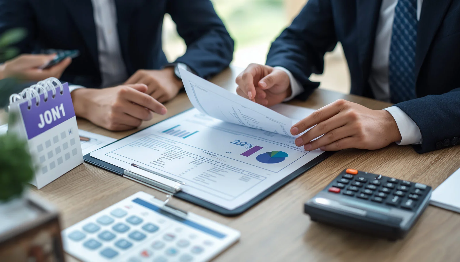 Real estate closing example with prorated property taxes