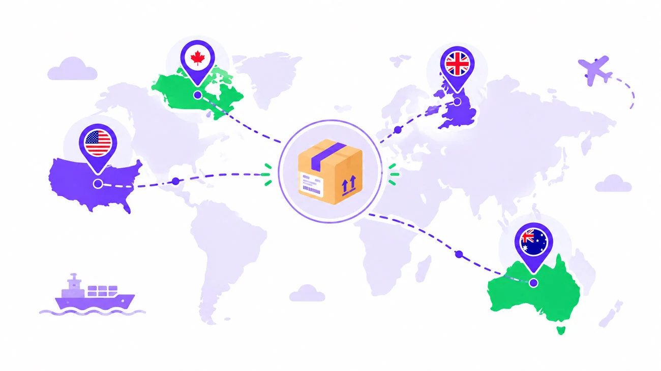 Import duty calculator supporting shipments to the US, UK, Canada and Australia