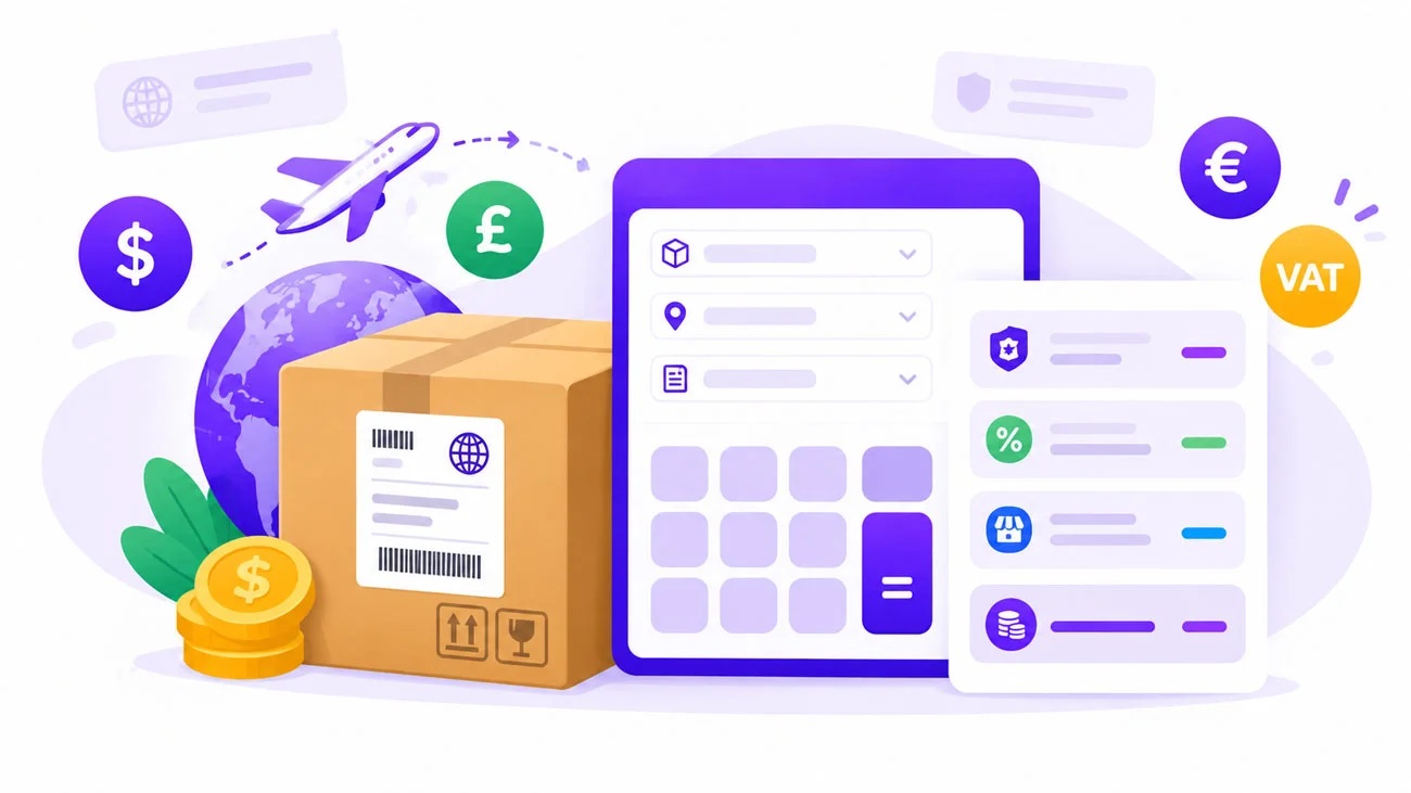 Free import duty calculator with VAT and landed cost results on AIToolkitCenter